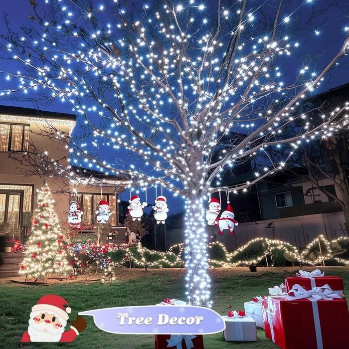 50 метра/100МЕТРА Коледни LED Лампи Бяла Светлина Diamond Диод 8режима