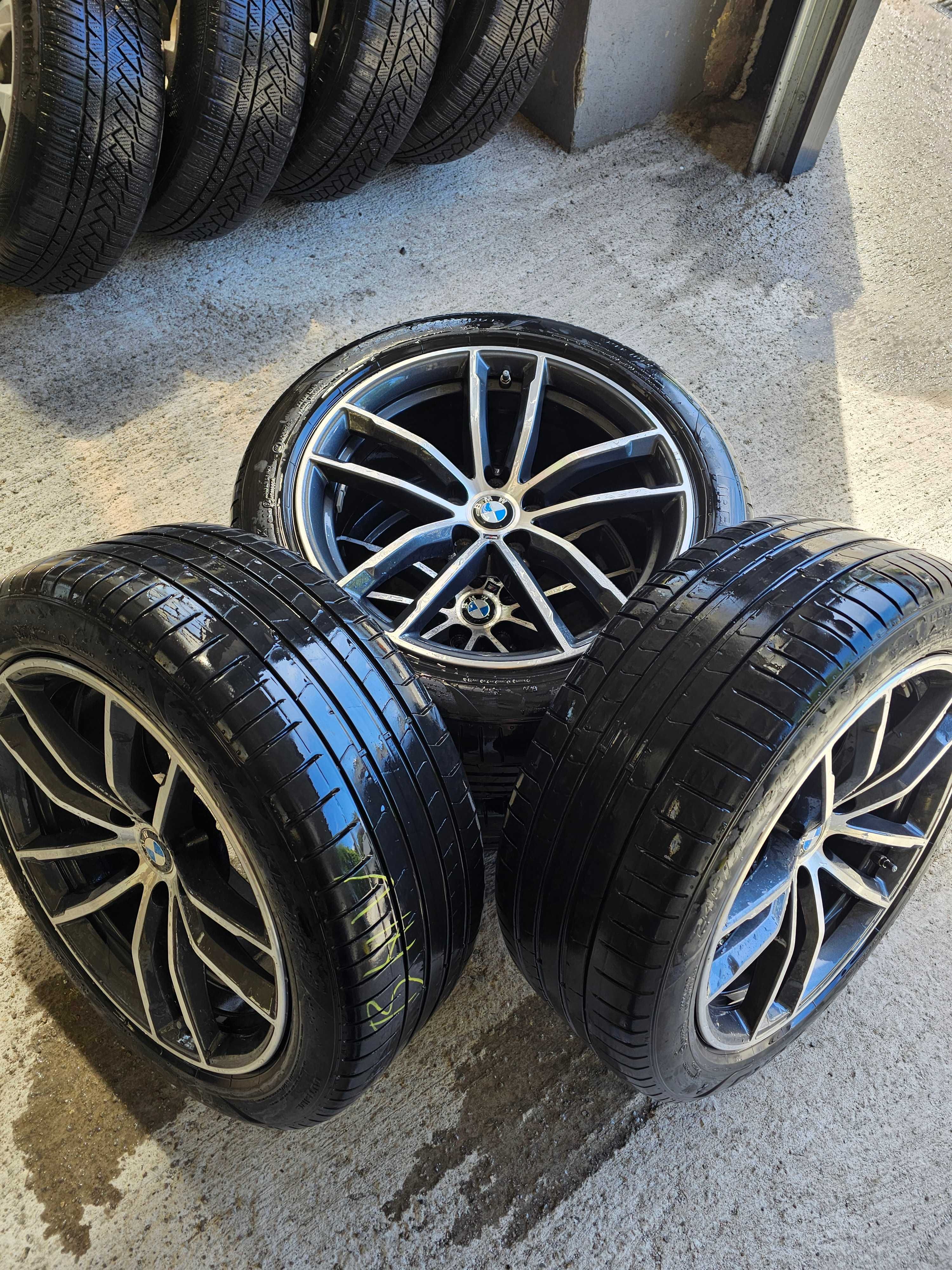 Set jante BMW M cu anvelope vara Pirelli 245 45 18