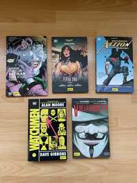 Lot Comic Books Watchmen, V for Vendetta, Wonder Woman, Superman