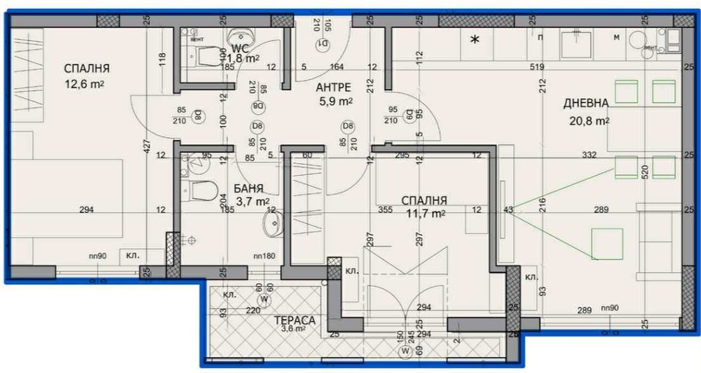 Продава се Тристаен апартамент в Пловдив, Христо Смирненски - 90 кв.м за 1803 €/кв.м - Снимка #1