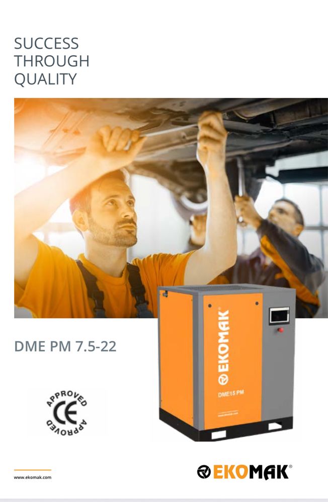 Compresor aer cu surub 11kw/15hp EKOMAK Motor cu Magneti Permanenti