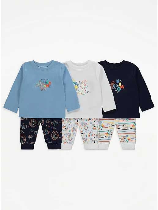 Set 3 pijamale bebe de la 0 la 24 luni/ 56- 62 -68 -74 -80- 80- 86 -92