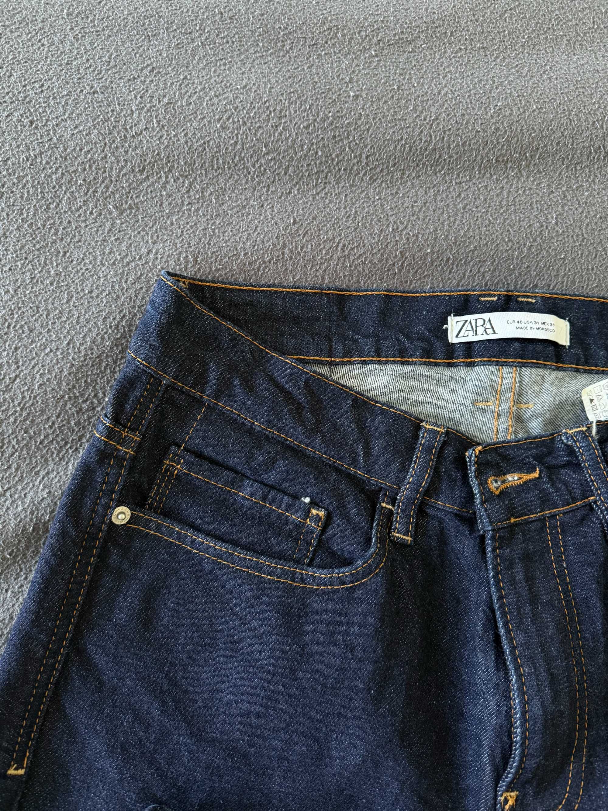 Zara Зара мъжки дънки индиго синьо 40