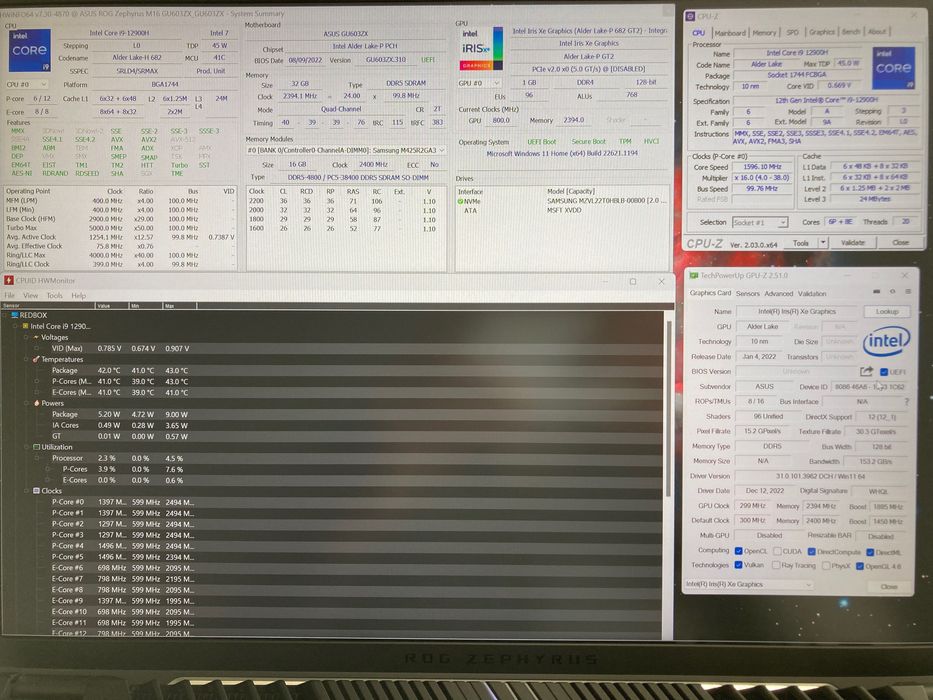 Laptop Gaming ASUS ROG Zephyrus M16 GU603ZX plus accesorii gaming