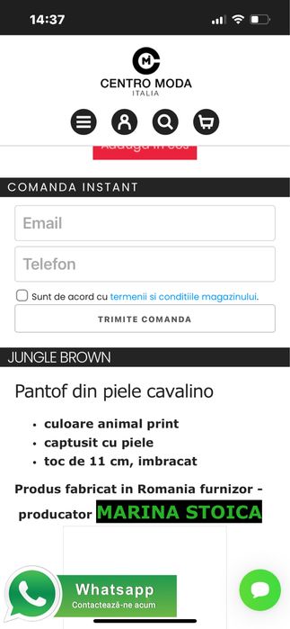 Pantofi designer Marina Stoica