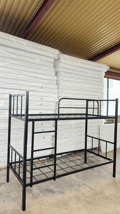 Pat metalic etajat Model BEL 2 + 2 saltele 12 cm–Super Oferta-in stoc!