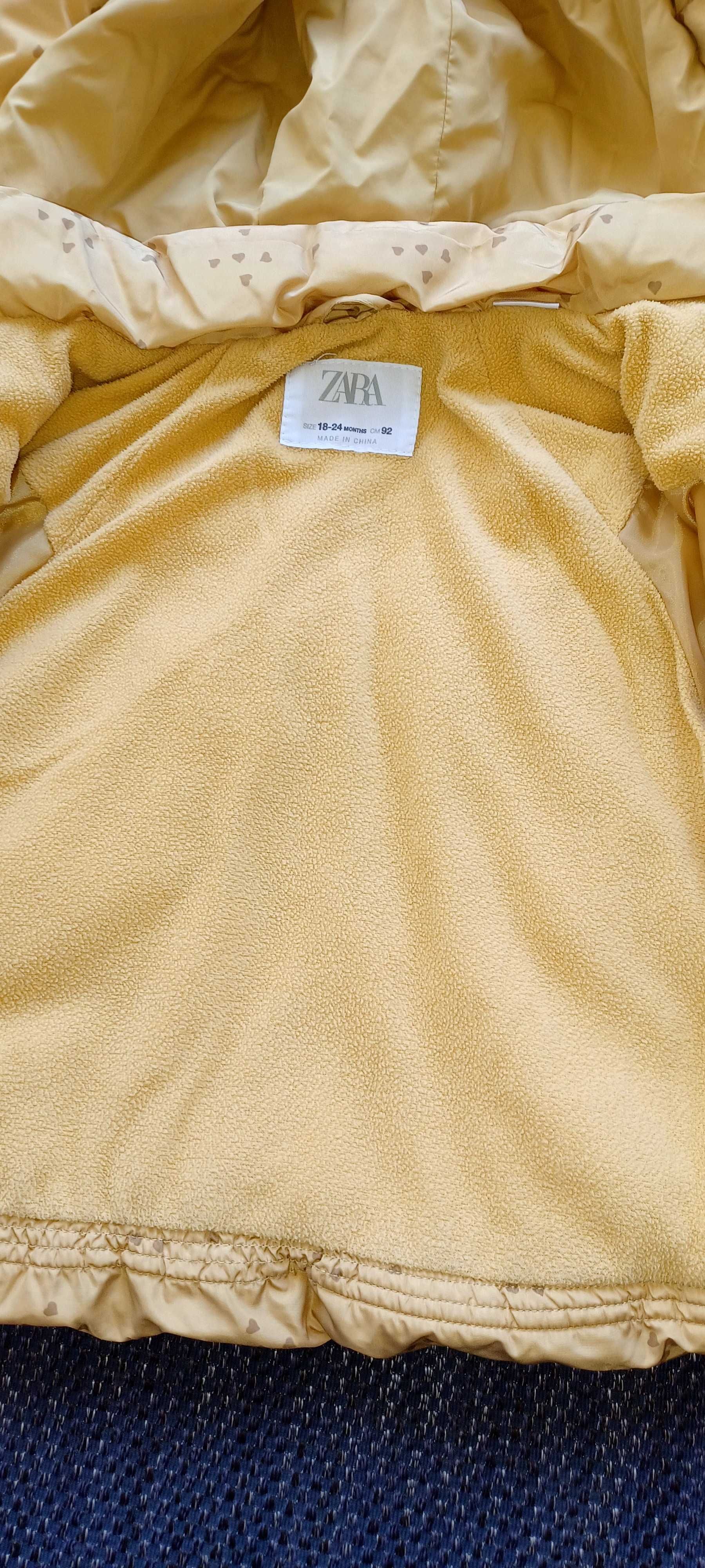Зимно и преходно якета на Zara, 18-24 м, за момиче на 2 години