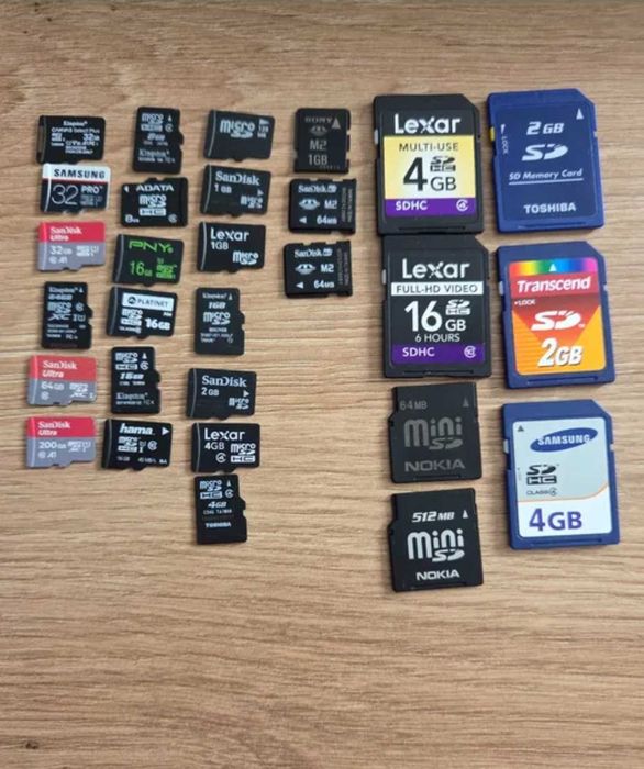 Carduri de memorie SD MiniSD MicroSD M2
