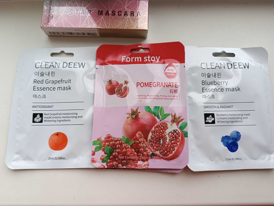 Маска для лица 240 тн., тушь для ресниц 1500 тн. новое