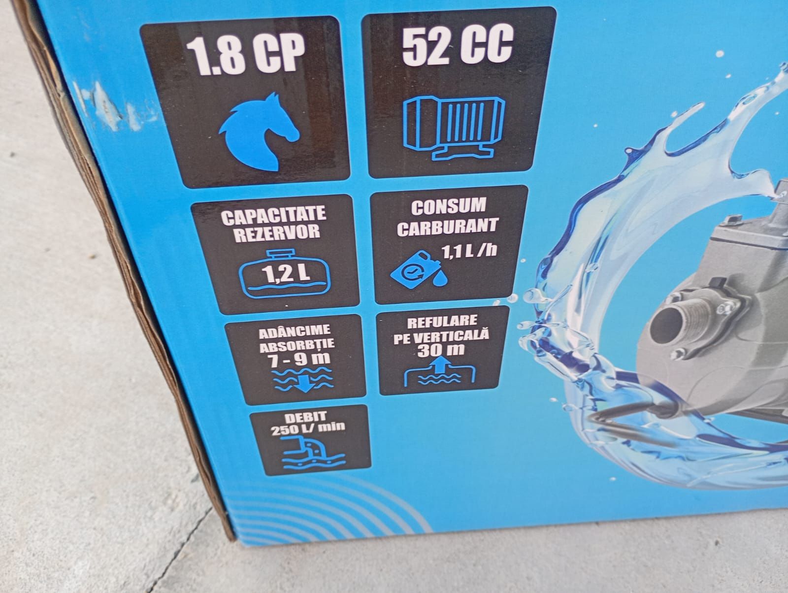 Motopompa pe benzina noua