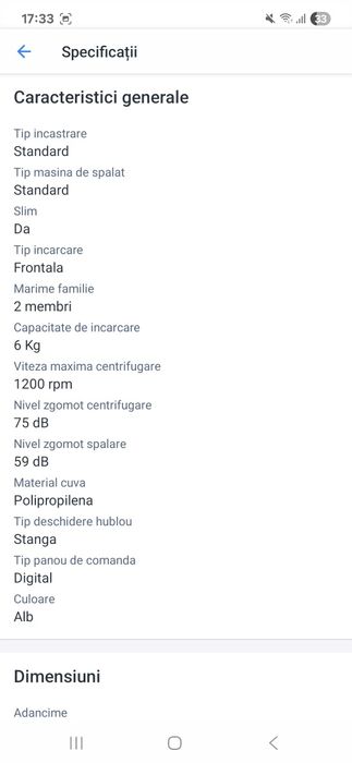 Masina de spalat rufe