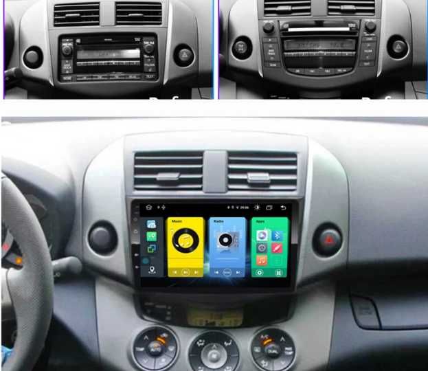 9-инчова мултимедия за Toyota RAV4 (2006–2012) + камера, CarPlay, GPS
