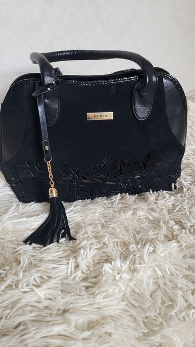 Сумка кожа+замша