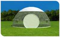 Cort tip igloo semi transparent 30 mp,6m dia,structura metalica,terasa