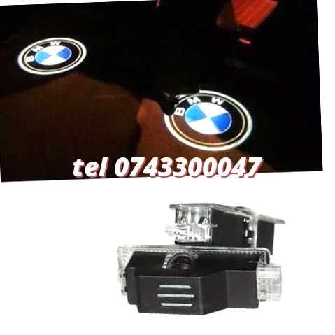Emblema Portiere Cu Logo Bmw Set 2 Buc Proiector 3d Cu Led