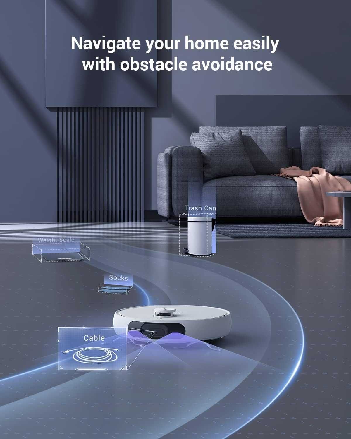 Прахосмукачка робот Ezviz RS2 (4000Pa) DToF навигация и картографиране