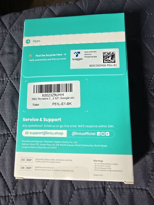 Baterie acumulator externa INIU  20.000 mAh sigilata