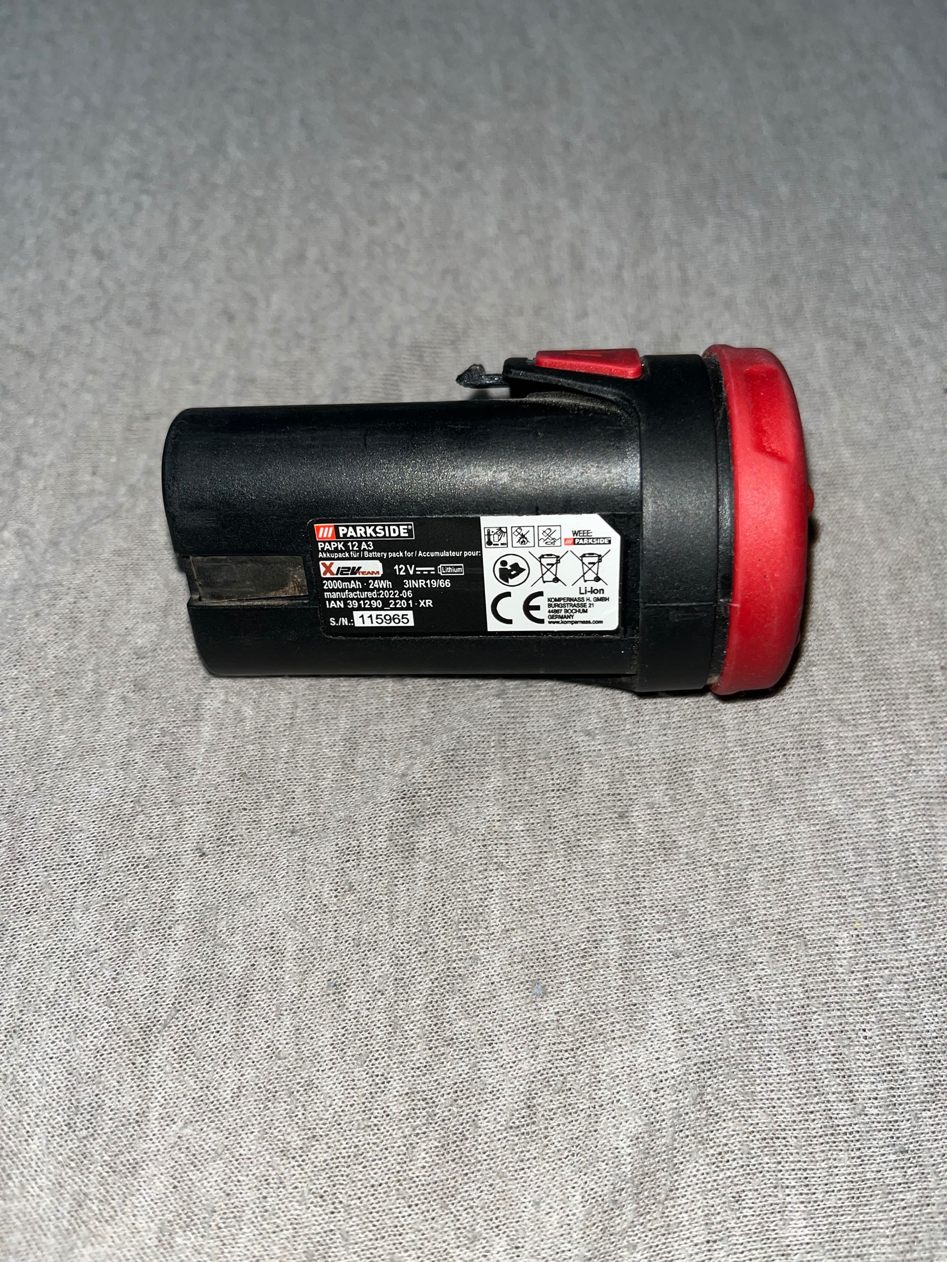 Акумулаторна батерия Parkside 12V, 2,0 Ah PAPK 12 A3