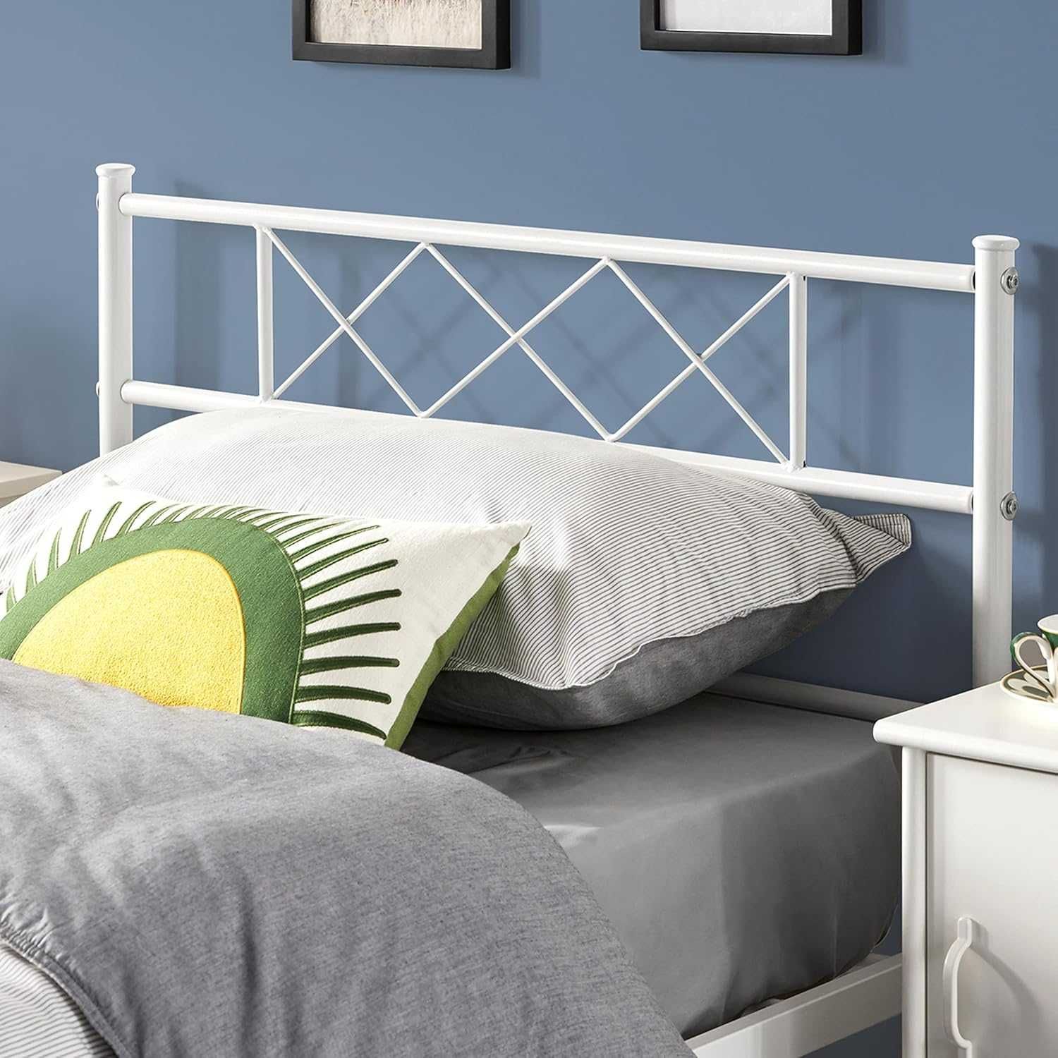 Cadru Pat Metalic Modern, Design Rezistent |YT 613618 White(90x200cm)