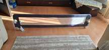 Balustradă de protecție pat, gri, 180x42 cm, poliester