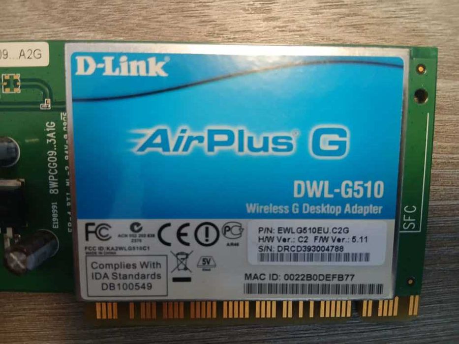 Placa retea desktop wireless D-Link AirPlus G