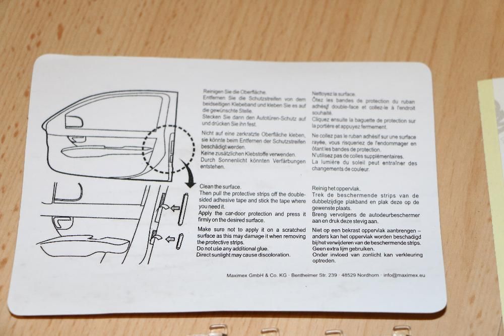Силиконови протектори за автомобилни врати,немски, внос от Германия