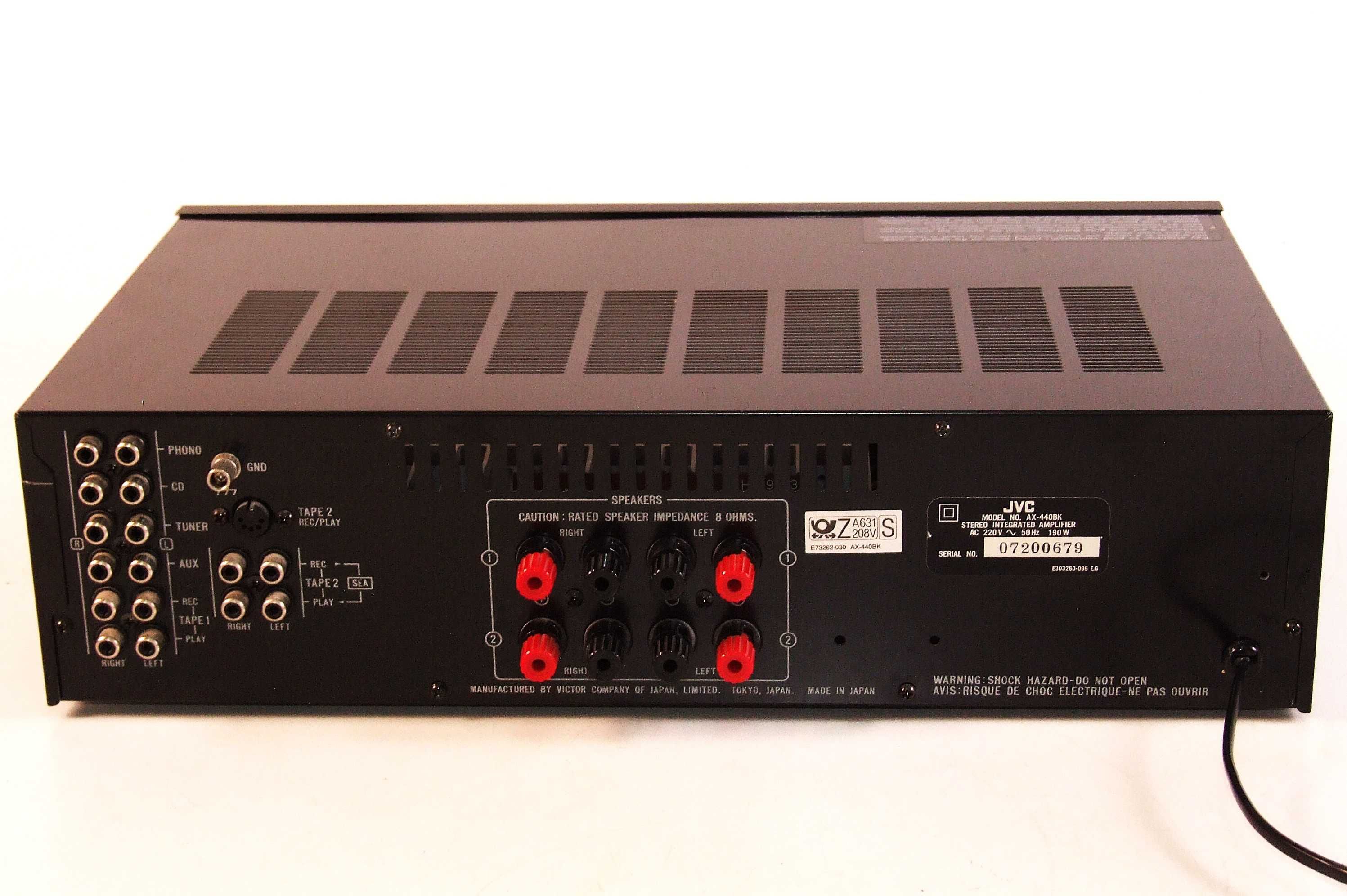 Amplificator stereo JVC AX440, 2 / 4 x 75 W, Made in Japan, IMPECABIL