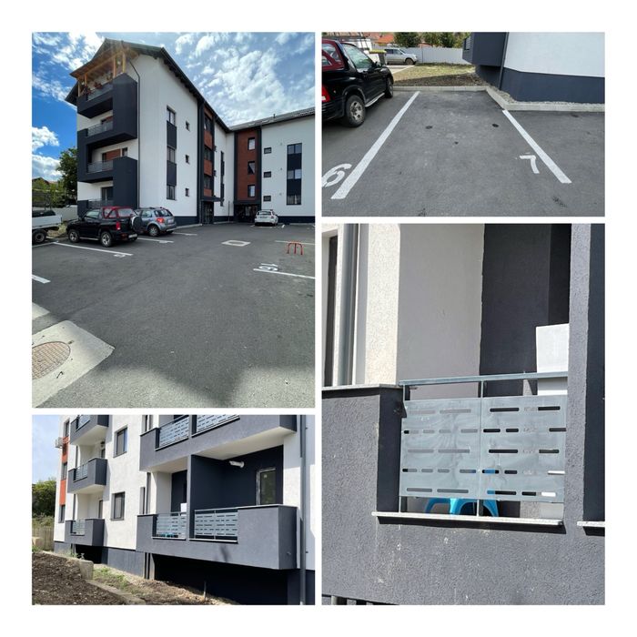 Apartament modern 2 camere Apahida parter bloc nou cu parcare si curte