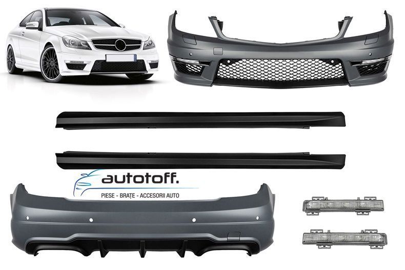 Pachet exterior Mercedes C204 C-Class Facelift (11-14) C63 AMG