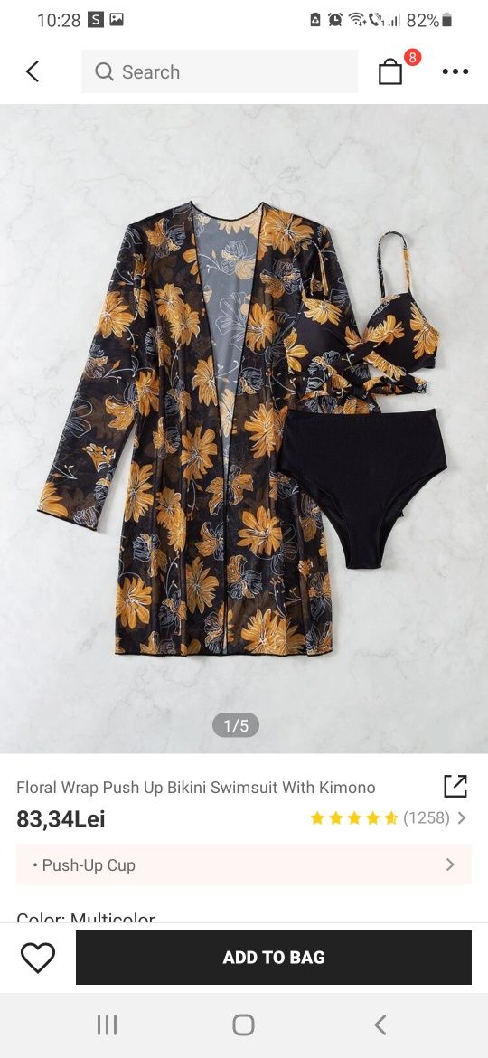 Costum de baie cu kimono