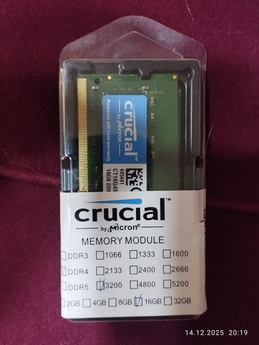 DDR4 16 gb 3200 mhz sodimm