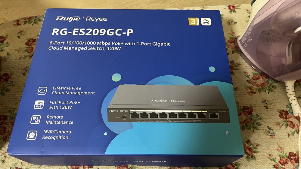 RuijienReyee Switch 8 porturi POE gigabit cloud management