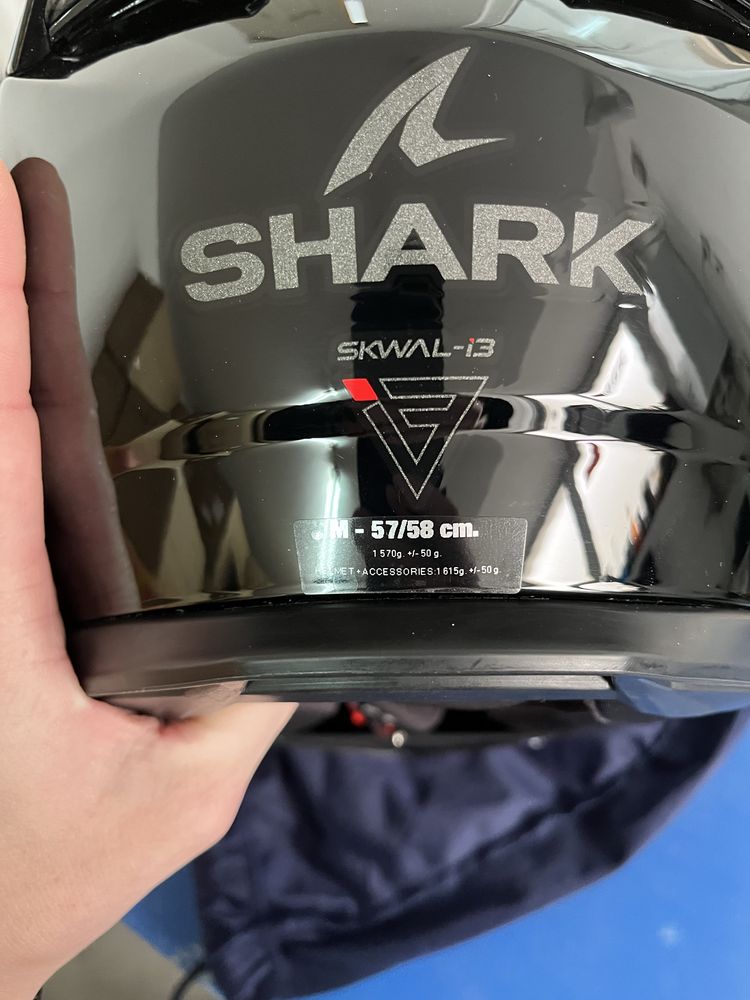 Casca SHARK SKWAL i3 BLANK SP, M, Negru lucios