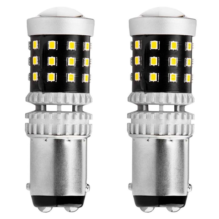 Set becuri stop frana LED Canbus 2016 Amio, 1157 BAY15D P21/5W alb 12V/24V