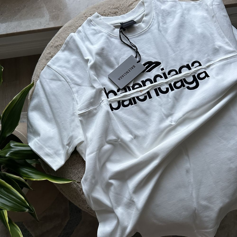 Tricou Oversize Balenciaga Alb Premium