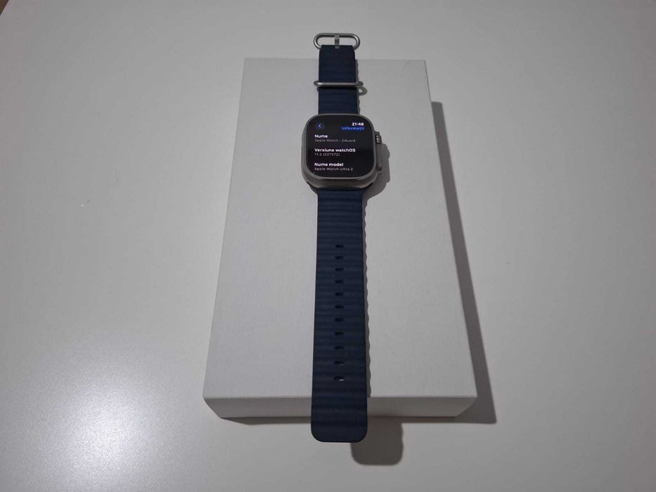 Apple Watch Ultra 2 49mm Titanium Blue Ocean Band - 11/10 ca NOU