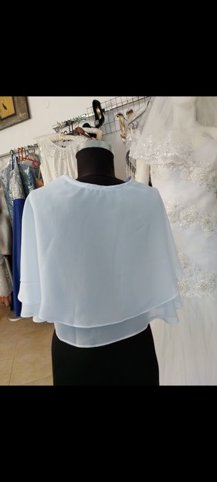 сватбено булчинско болеро пончо наметка от шифон