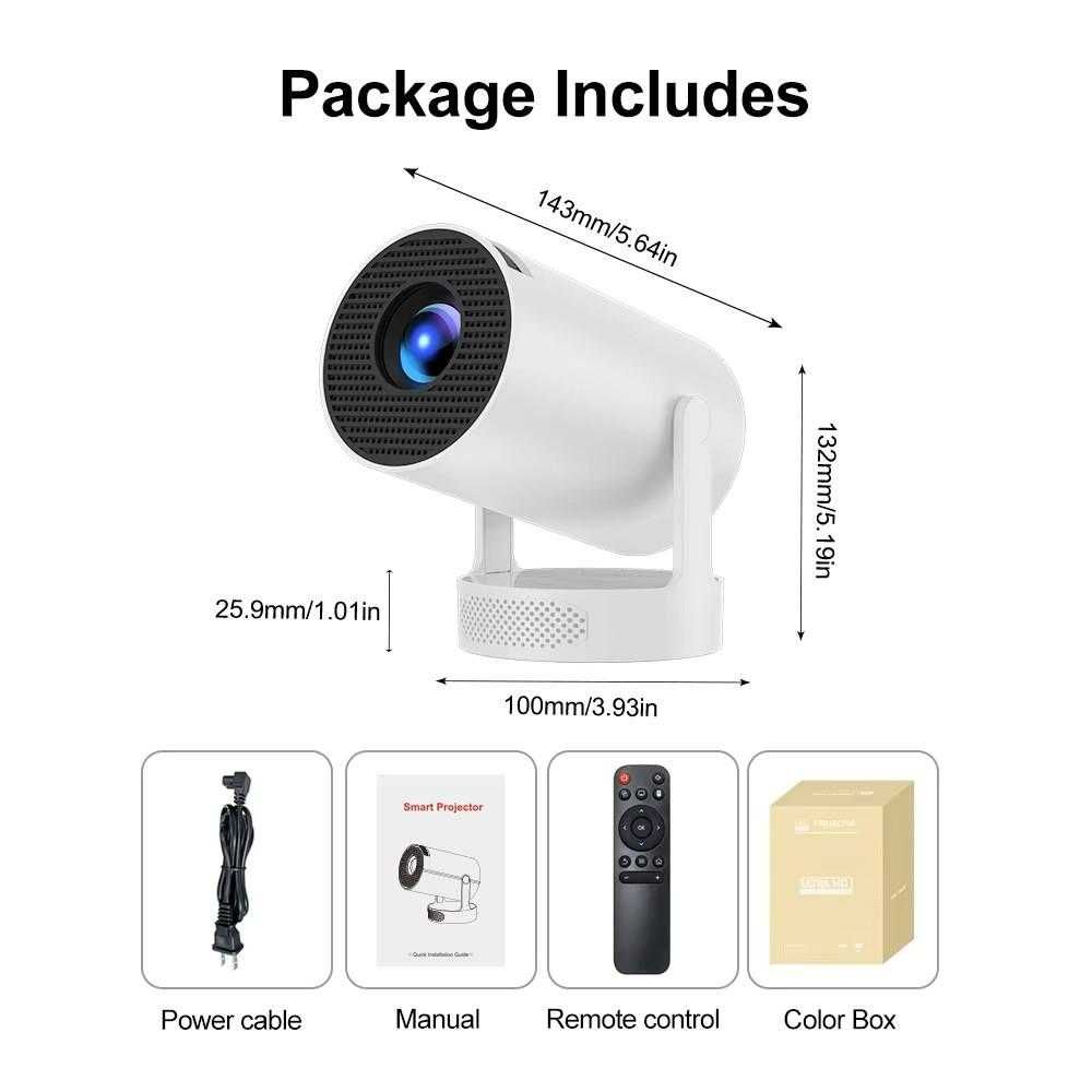 Видео проектор, Android 11, Smart 4K с Wifi 2.4/5G/BT4.1