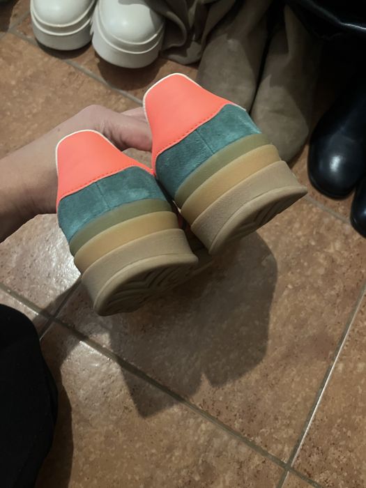 Кафеви гуменки, Adidas Gazelle, ест. Кожа обувки