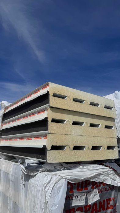 PROMOTIE–Panouri sandwich de acoperiș, 100 mm, 120 lei/mp, TVA inclus