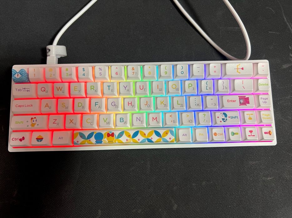 Механическая Клавиатура Akko 3068B V2 Doraemon Rainbow | RGB | Игровой