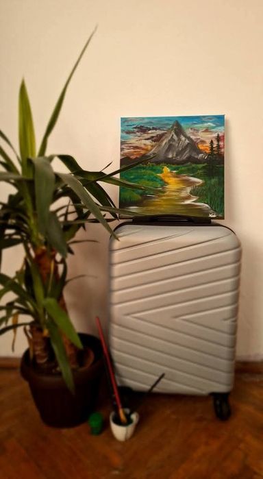 Vând tablouri pictate pe pânză cu acrilice și pastă texturată