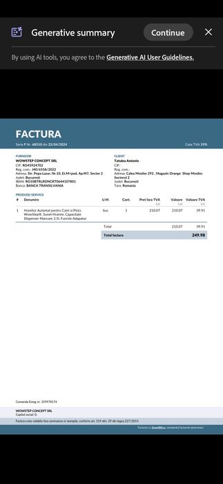 Hranitor Automat pentru Caini si Pisici