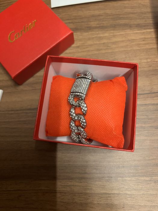 Iced out cartier santos + iced out matcing bracelet