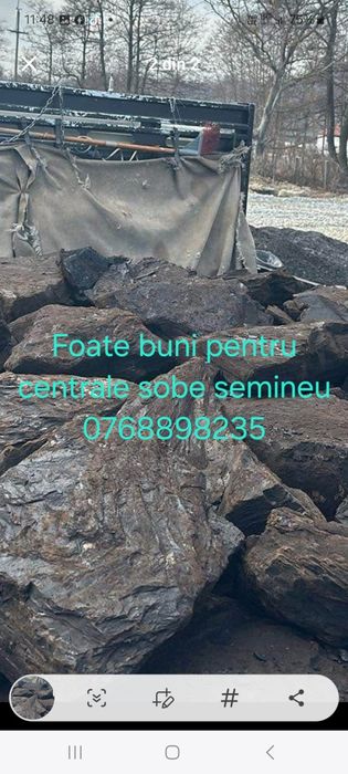 Vând Carbuni lignit sortiți manual foarte  buni pentru centrala termic