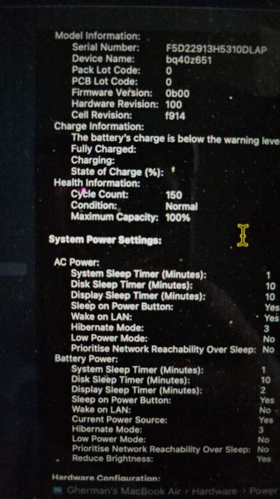 Macbook air M2 100% battery health