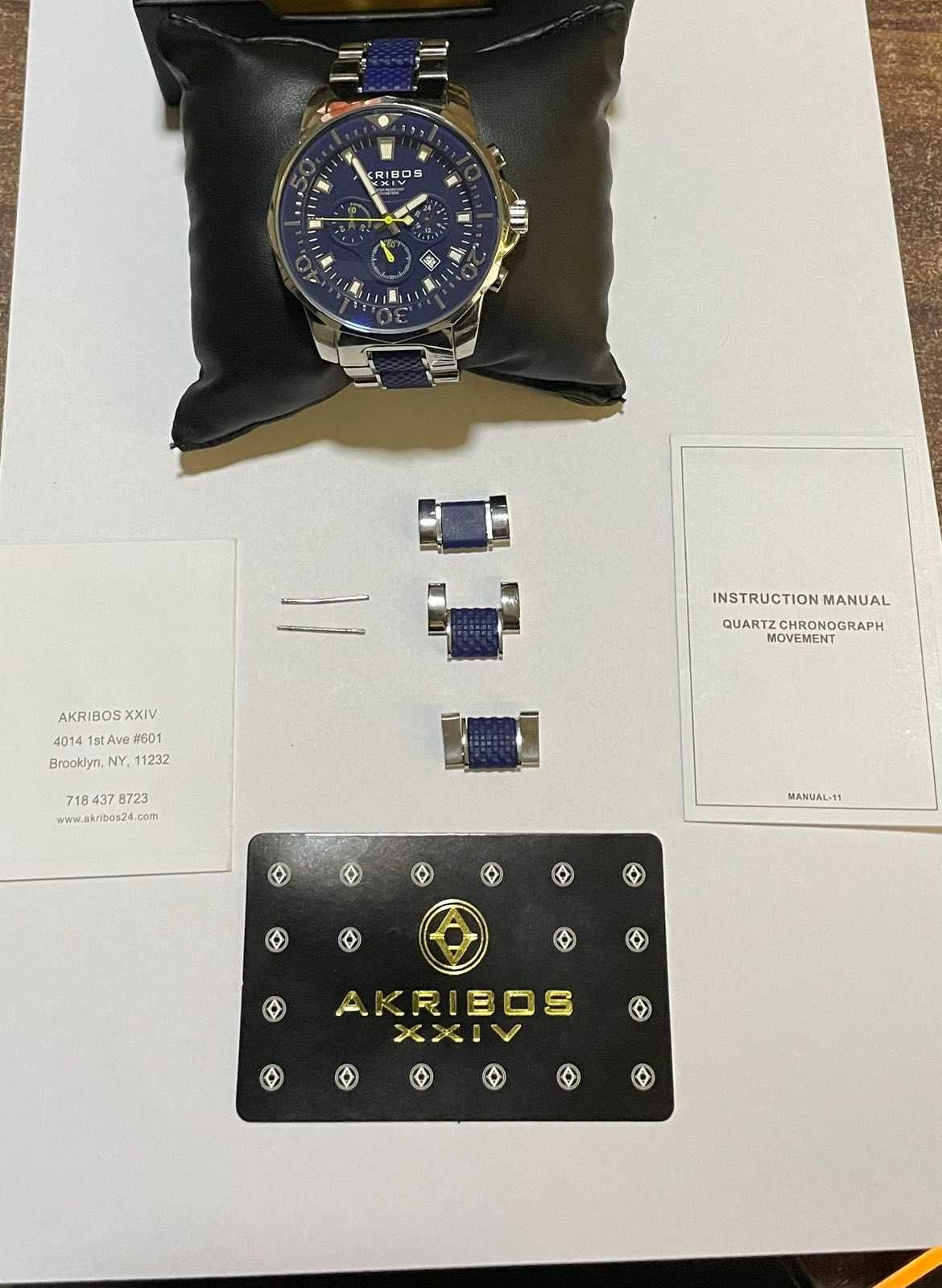 Мъжки часовник Akribos XXIV Conqueror Analog Blue Dial