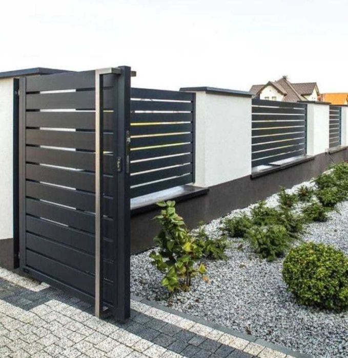 Garduri si porti stil jaluzea, sipca metalica, tabla cutata