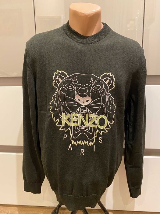 ОРИГИНАЛЕН KENZO, пуловер с бродиран тигър, FC55PU6993XA, размер: L
