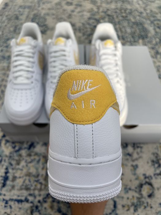 Nike Air Force 1 ‘07 White Albi Yellow Swoosh ( AF1 ) 44